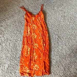 Women’s Urban Outfitters orange sunflower tank dress sz S